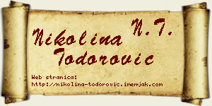 Nikolina Todorović vizit kartica